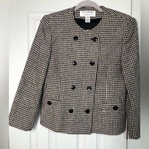 Rena Rowan for sayville petite. Wool blend. Black pink white womens 8P petite‎